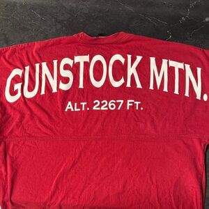 Gunstock Mountain Red Long Sleeve Men's Tee